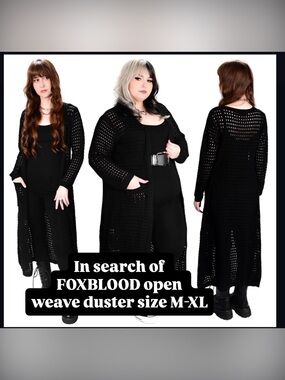 ISO FOXBLOOD Open Weave Duster SIZE M
